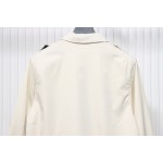 EM Sneakers Stone Island Shoulder Sleeve Badge Shirt Jacket Coat White