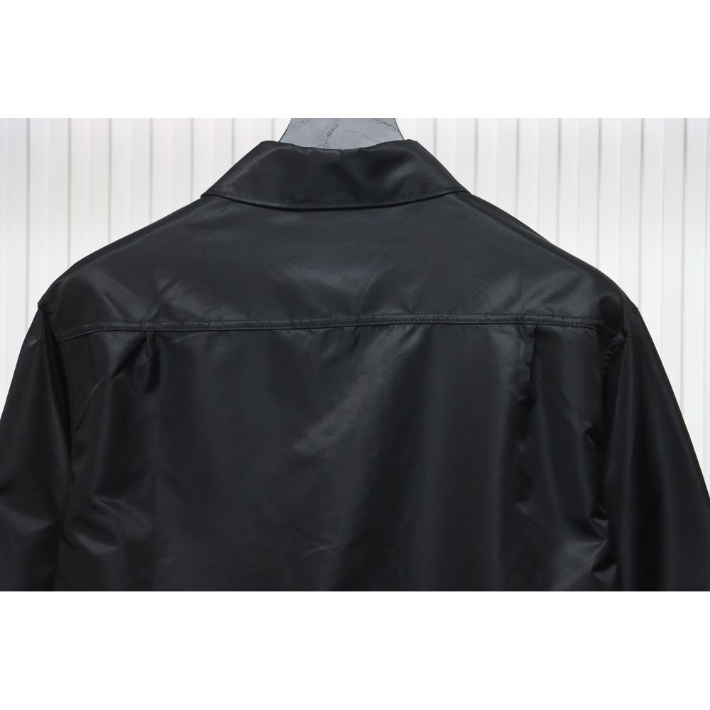 EM Sneakers Stone Island Zipper Pocket Sleeve Shirt Jacket Black