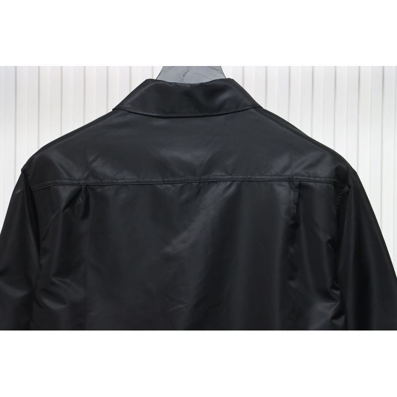 EM Sneakers Stone Island Zipper Pocket Sleeve Shirt Jacket Black