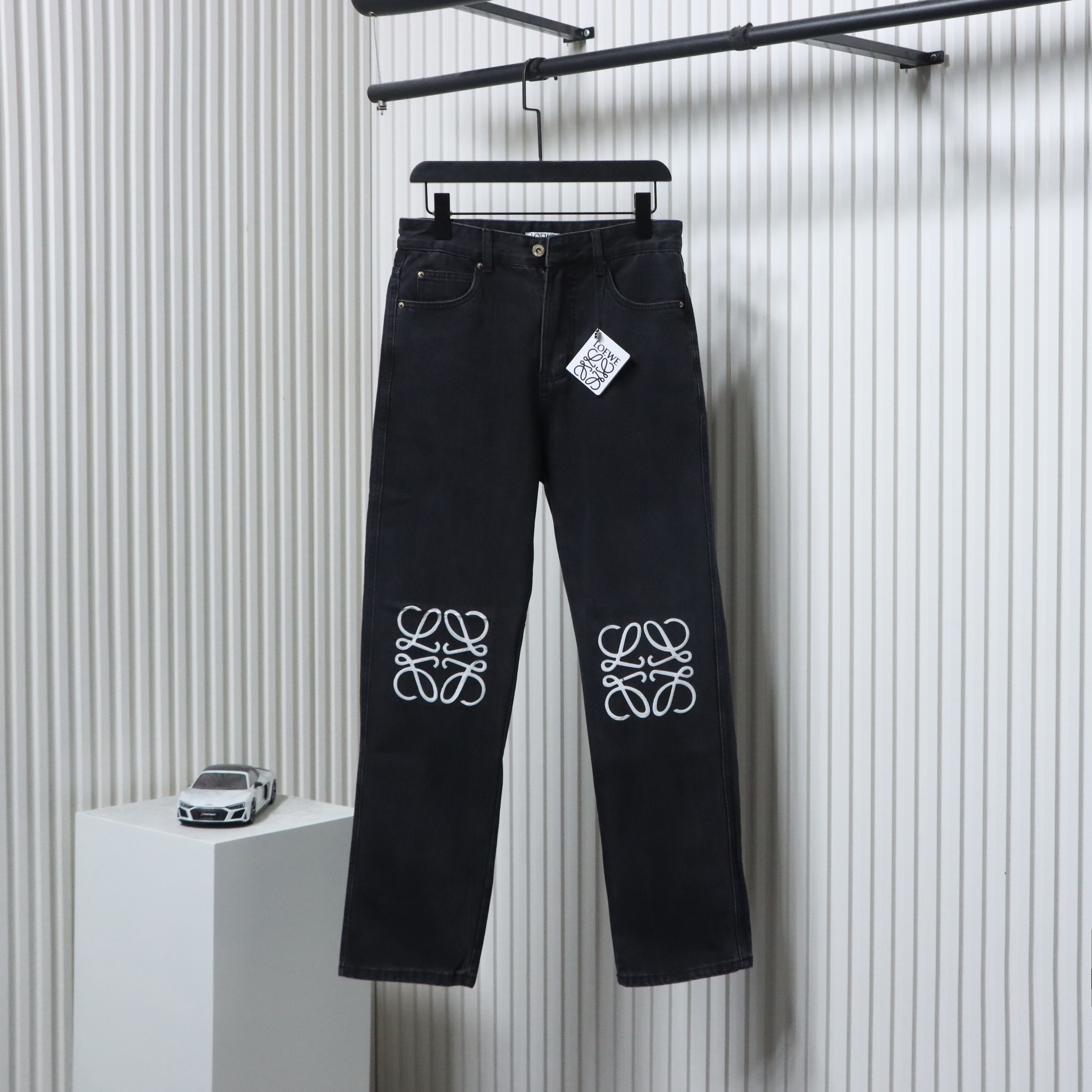 EM Sneakers Loewe Anagram Denim Jeans Black