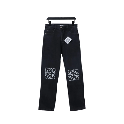 EM Sneakers Loewe Anagram Denim Jeans Black 01