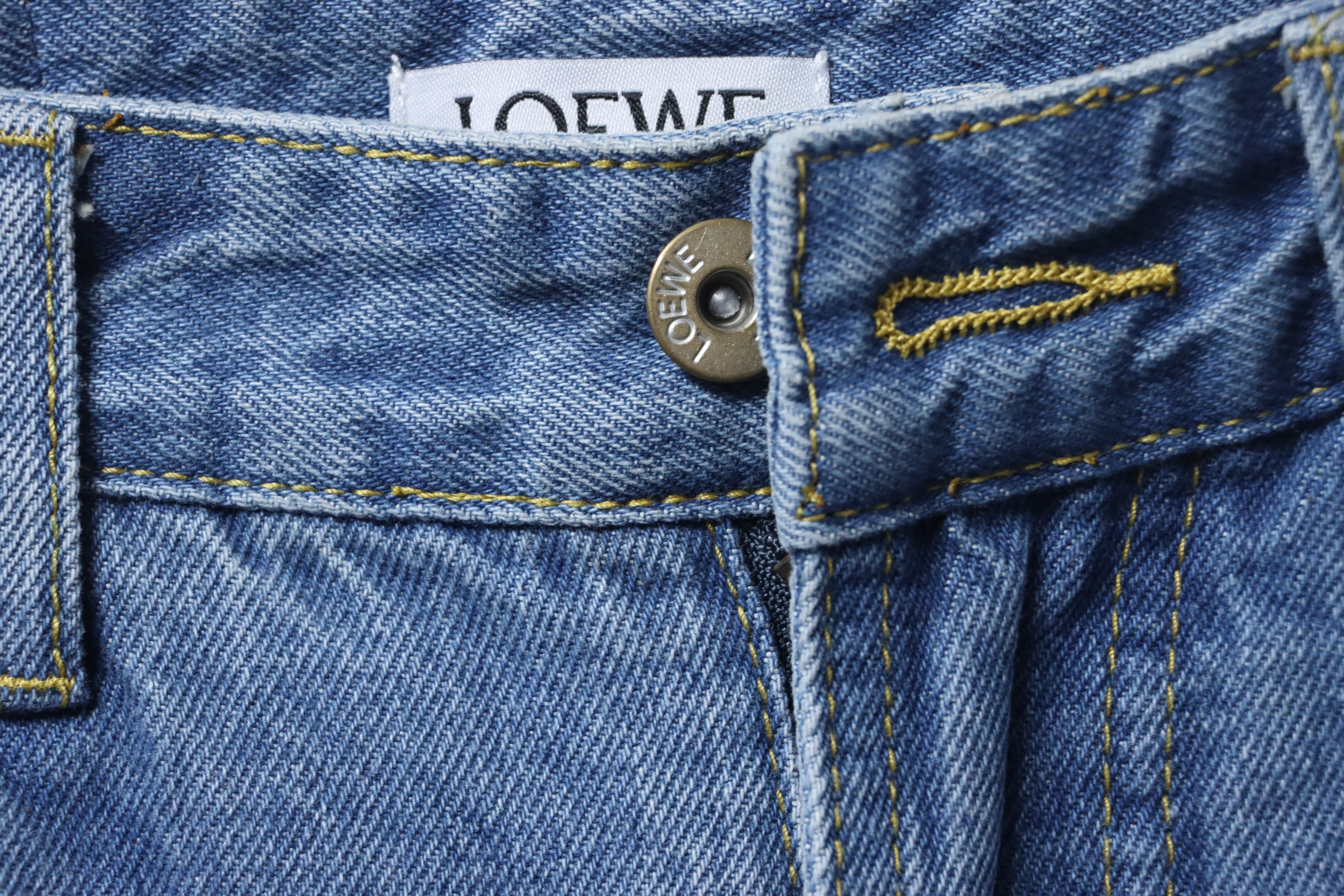 EM Sneakers Loewe Anagram Denim Jeans Blue