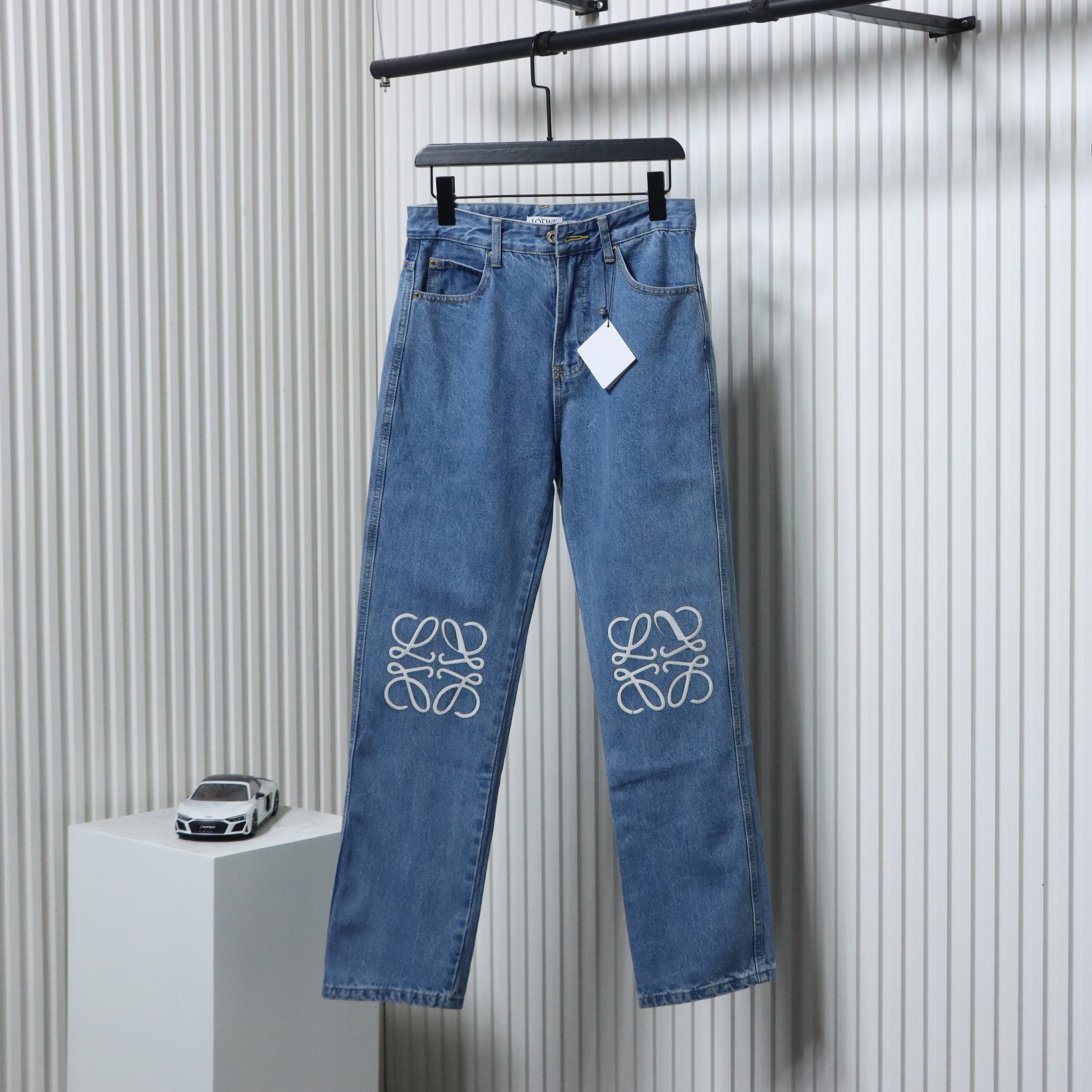 EM Sneakers Loewe Anagram Denim Jeans Blue