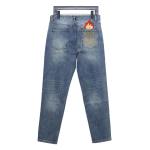 EM Sneakers Loewe Back Flame Embroidered Logo Jean Blue