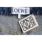 EM Sneakers Loewe Back Flame Embroidered Logo Jean Blue