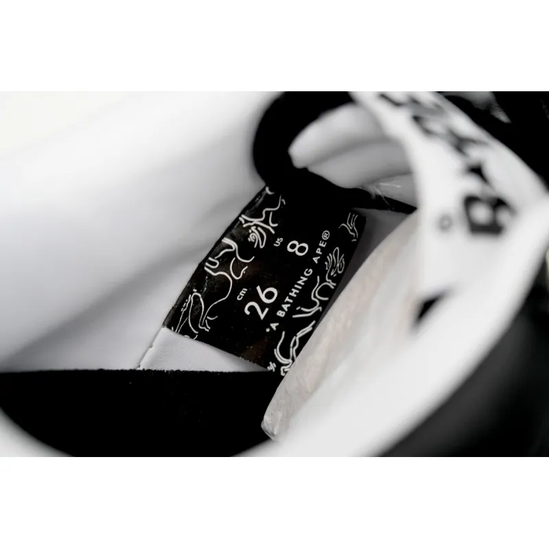 EM Sneakers A Bathing Ape Bape Sta Low Black And White Star