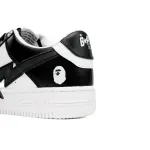 EM Sneakers A Bathing Ape Bape Sta Low Black And White Star