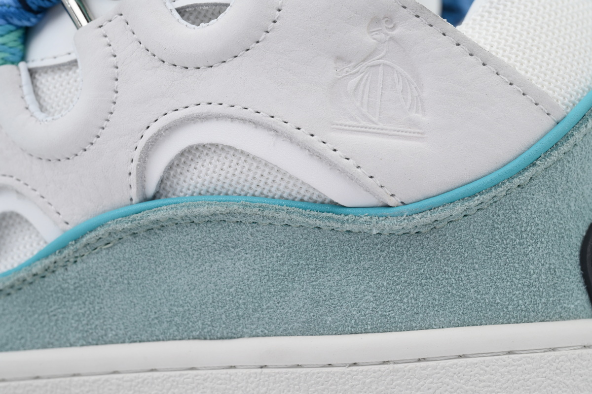 EM Sneakers Lanvin Leather Curb White Blue