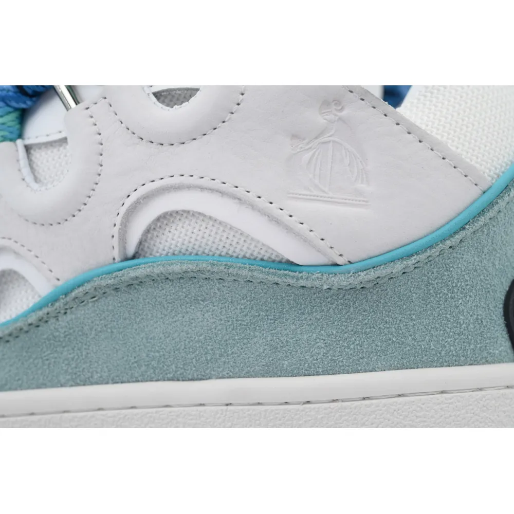 EM Sneakers Lanvin Leather Curb White Blue