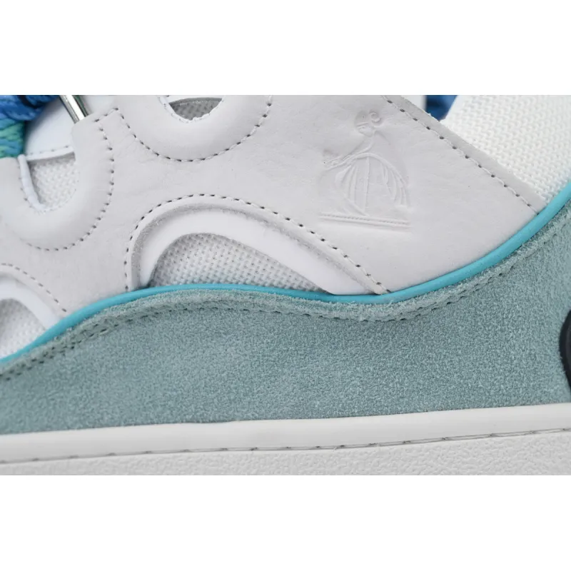EM Sneakers Lanvin Leather Curb White Blue