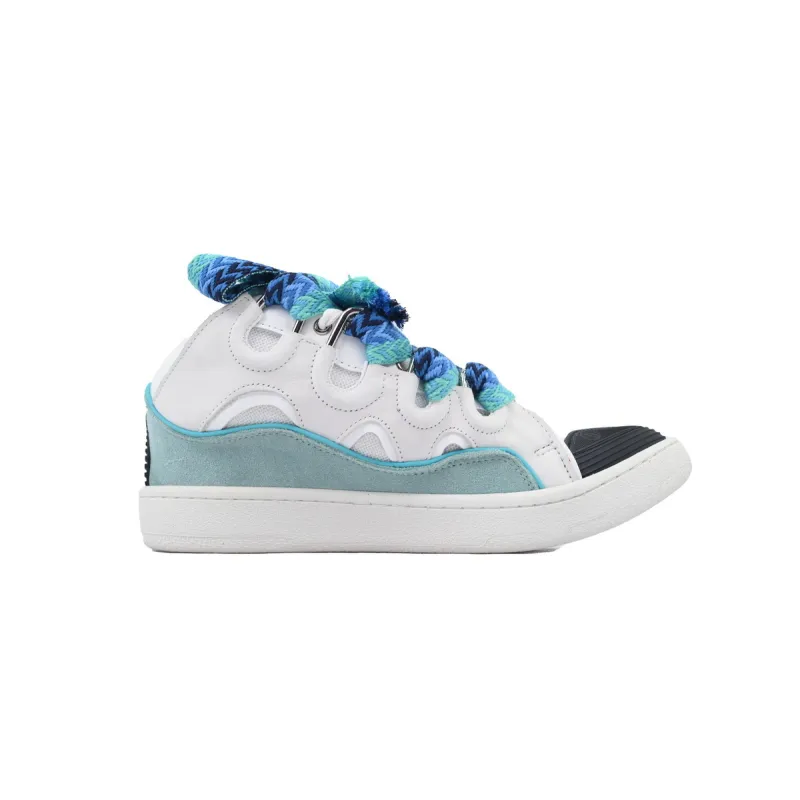 EM Sneakers Lanvin Leather Curb White Blue