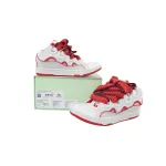 EM Sneakers Lanvin Leather Curb White Red