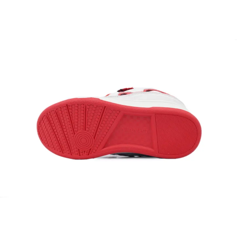 EM Sneakers Lanvin Leather Curb White Red
