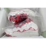 EM Sneakers Lanvin Leather Curb White Red