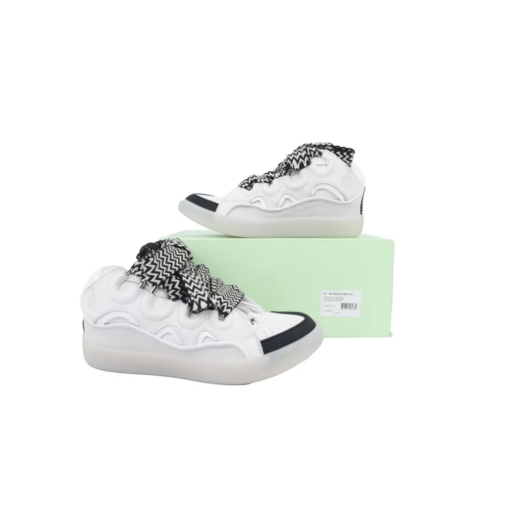 EM Sneakers Lanvin Leather Curb Grey White Black
