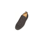 EM Sneakers Christian Louboutin Louis Junior Spikes Veau Velours Sneaker Brown
