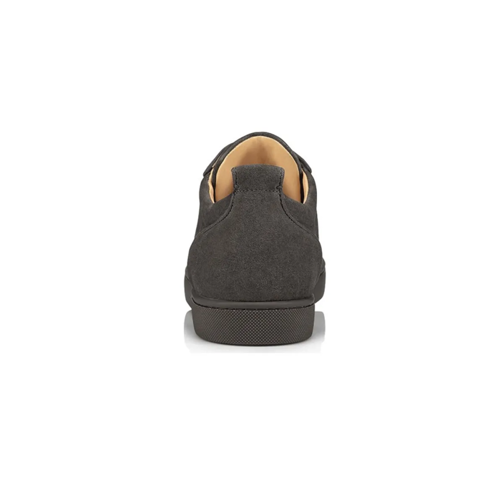 EM Sneakers Christian Louboutin Louis Junior Spikes Veau Velours Sneaker Brown