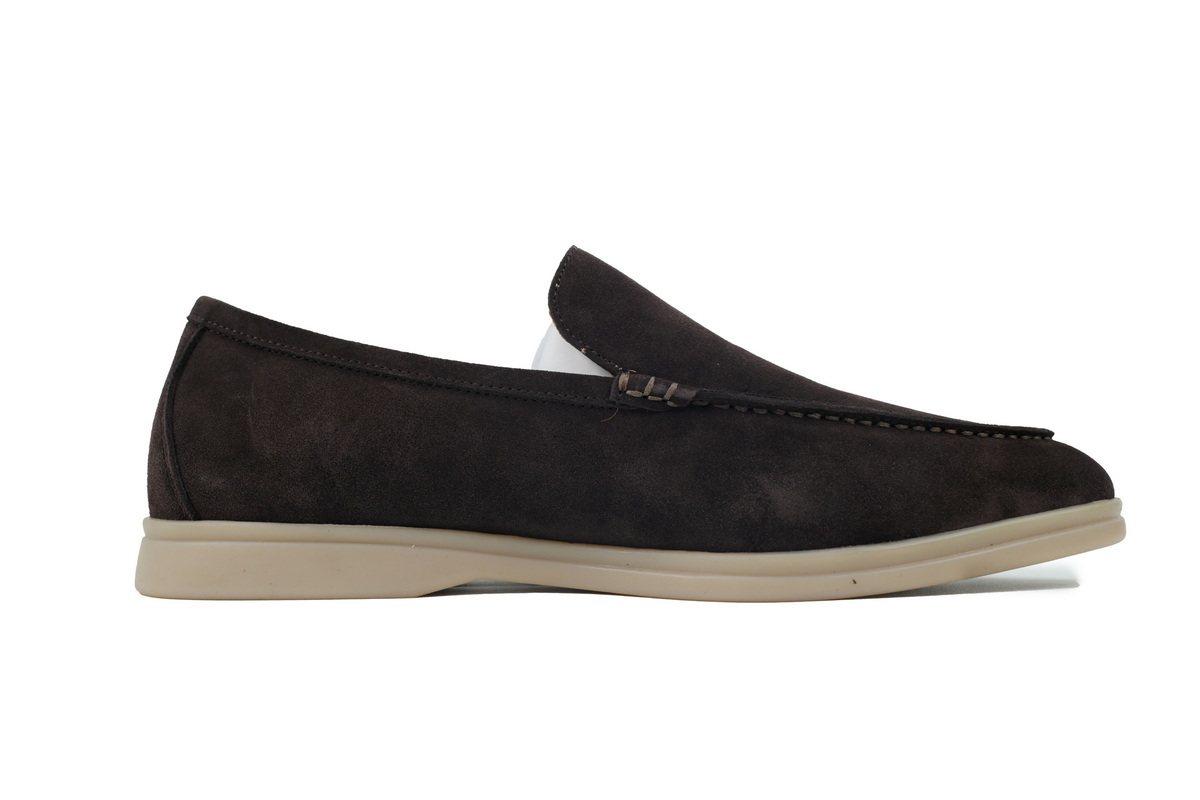 EM Sneakers Loro Piana Walk Loafer Red Brown