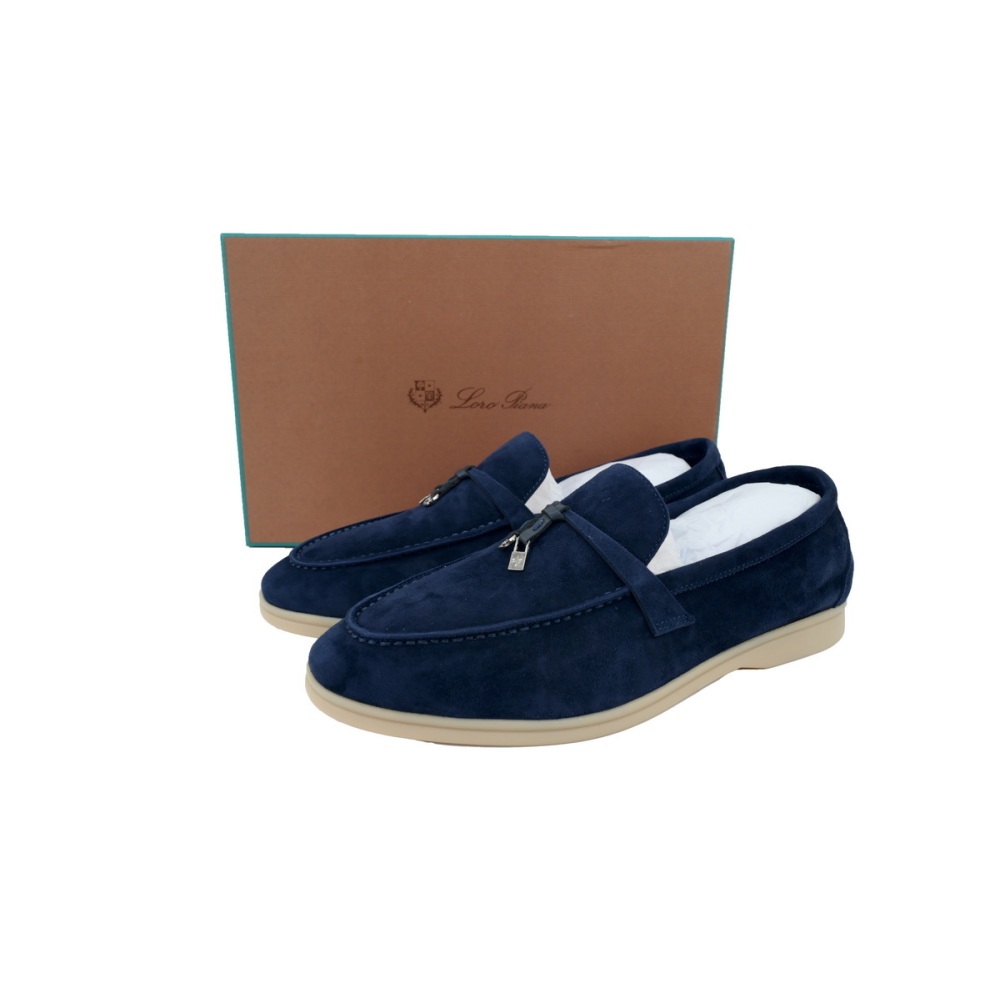 EM Sneakers Loro Piana Walk Loafer with Hidden Blue Buckle
