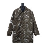 EM Sneakers Louis Vuitton LV Jacket 23FW Reversible Mid-Length Black