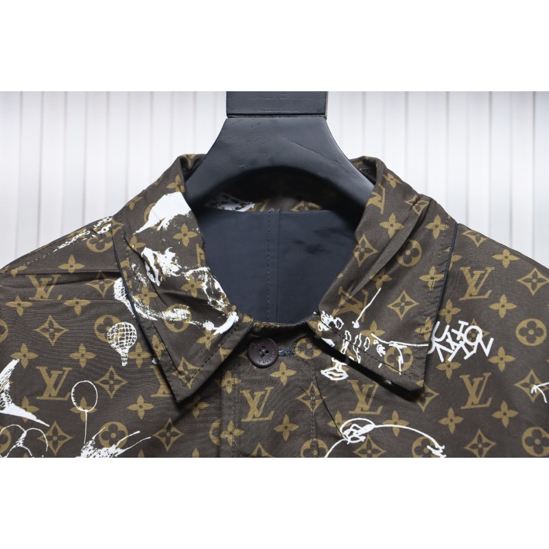 EM Sneakers Louis Vuitton LV Jacket 23FW Reversible Mid-Length Black