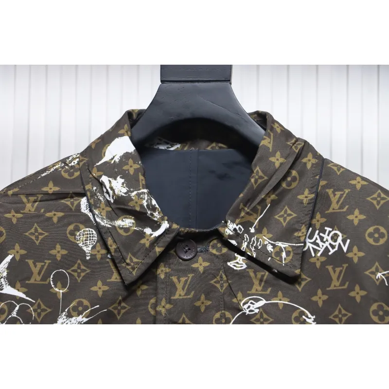 EM Sneakers Louis Vuitton LV Jacket 23FW Reversible Mid-Length Black