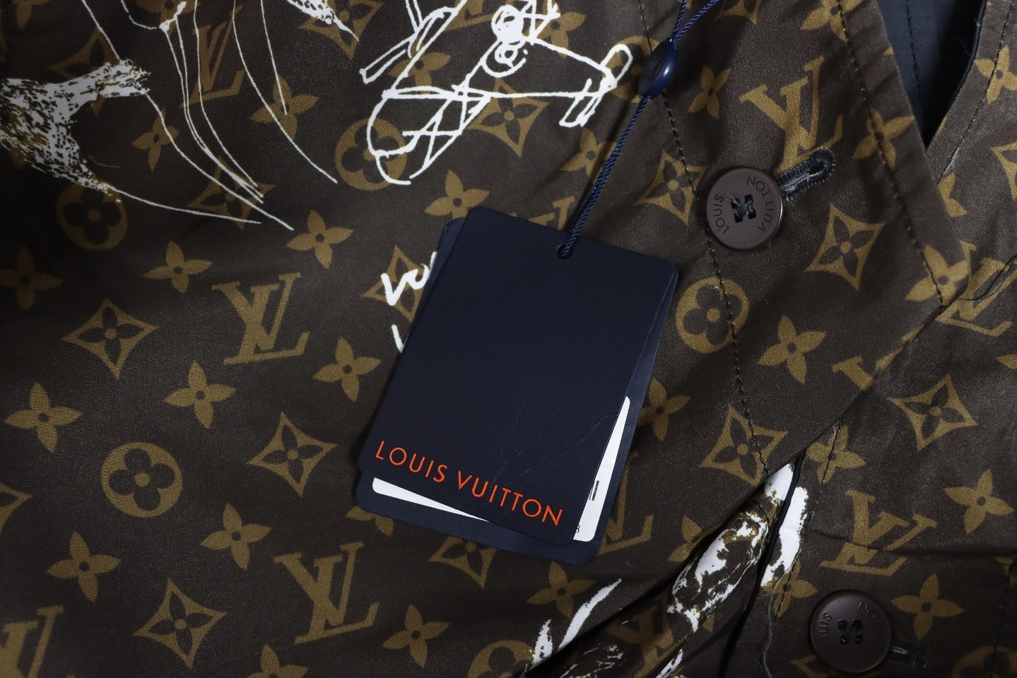 EM Sneakers Louis Vuitton LV Jacket 23FW Reversible Mid-Length Black