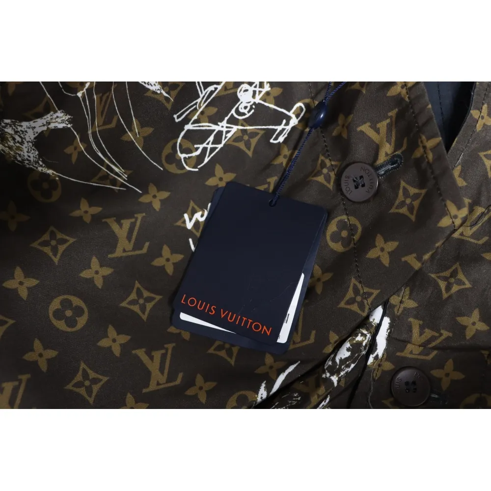 EM Sneakers Louis Vuitton LV Jacket 23FW Reversible Mid-Length Black