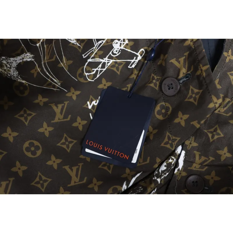 EM Sneakers Louis Vuitton LV Jacket 23FW Reversible Mid-Length Black