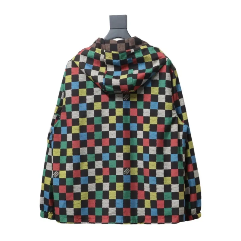 EM Sneakers Louis Vuitton LV Jacket Checkerboard Hooded Windbreaker 