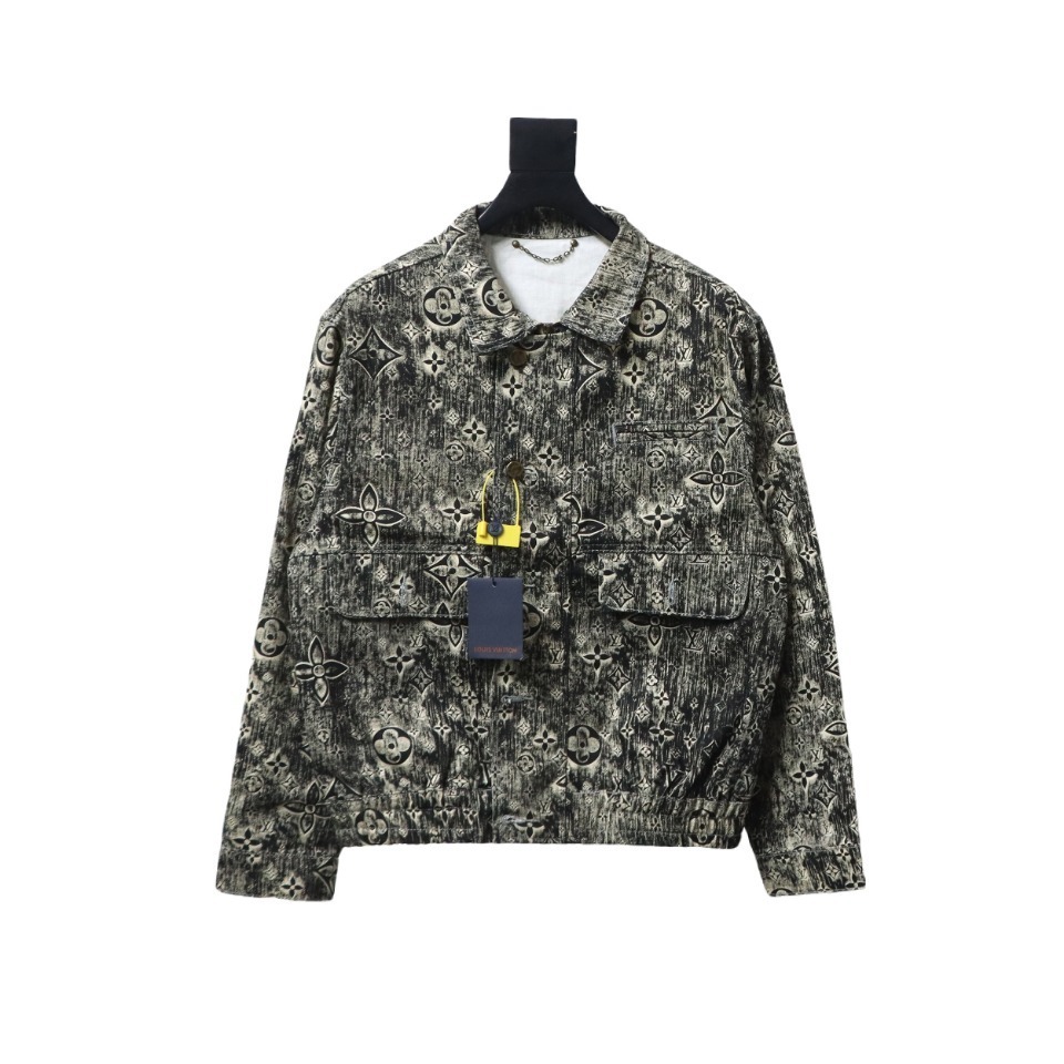 EM Sneakers Louis Vuitton LV Jacket Vntage Embossed Denim