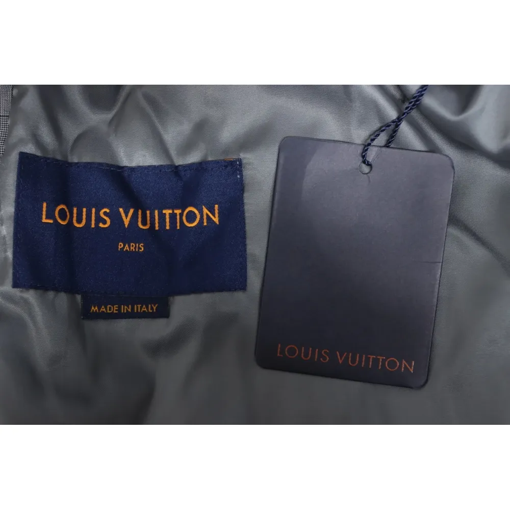 EM Sneakers Louis Vuitton LV Jacket Wool Check Web Belted Grey