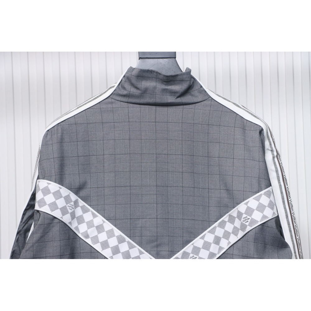 EM Sneakers Louis Vuitton LV Jacket Wool Check Web Belted Grey