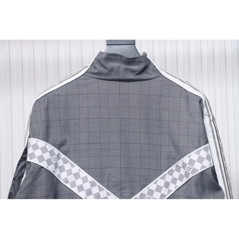 EM Sneakers Louis Vuitton LV Jacket Wool Check Web Belted Grey