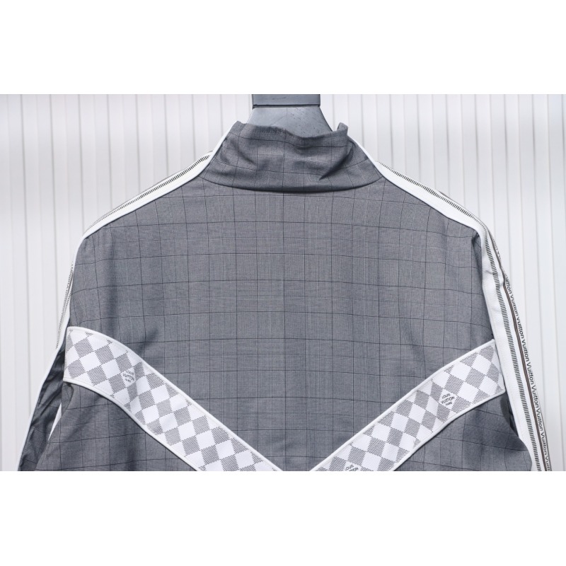 EM Sneakers Louis Vuitton LV Jacket Wool Check Web Belted Grey