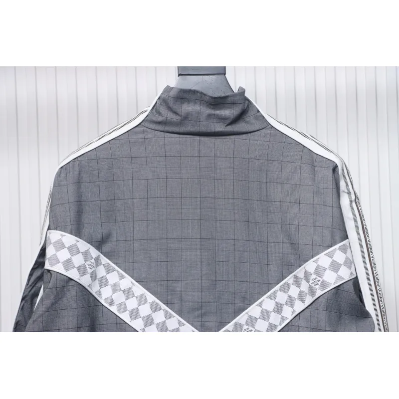 EM Sneakers Louis Vuitton LV Jacket Wool Check Web Belted Grey