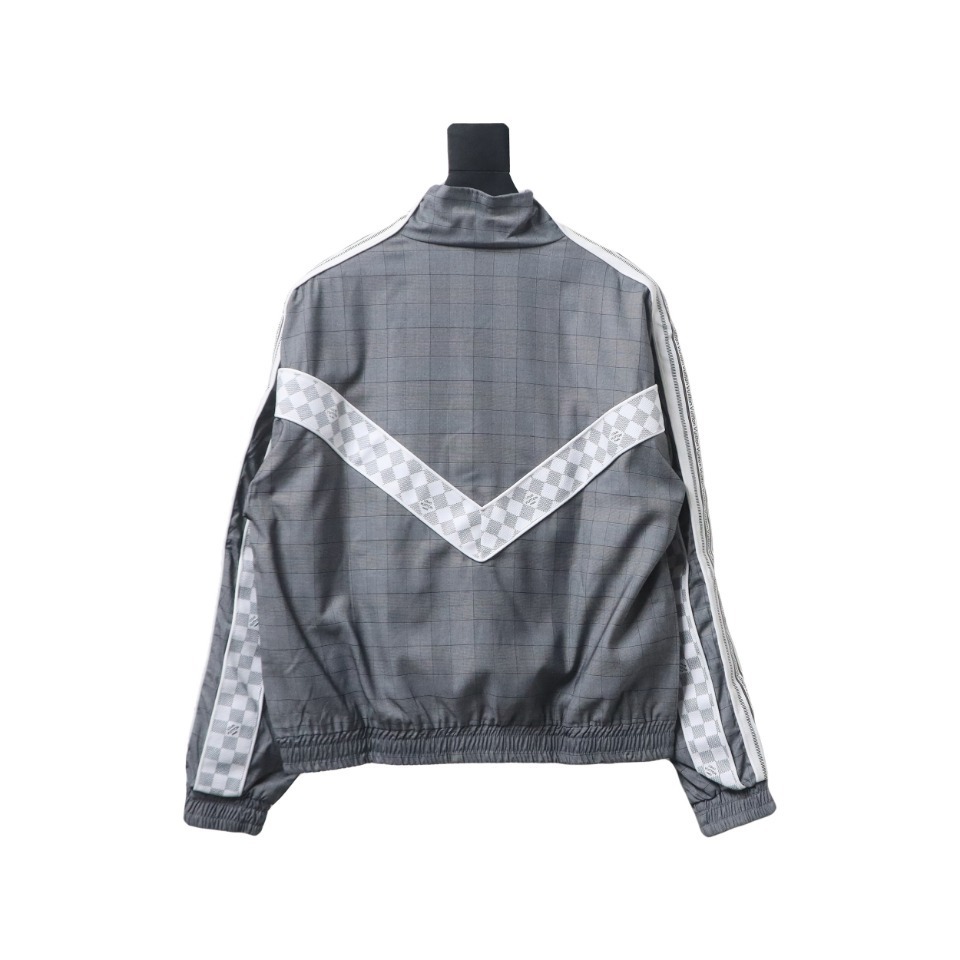 EM Sneakers Louis Vuitton LV Jacket Wool Check Web Belted Grey