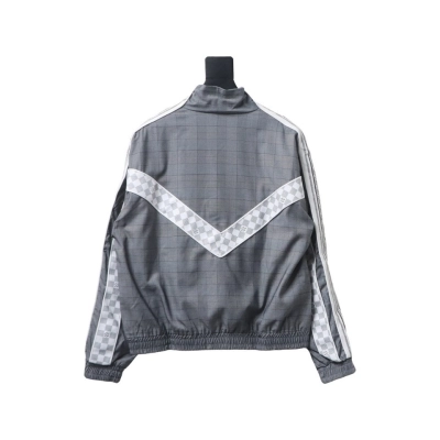 EM Sneakers Louis Vuitton LV Jacket Wool Check Web Belted Grey 02