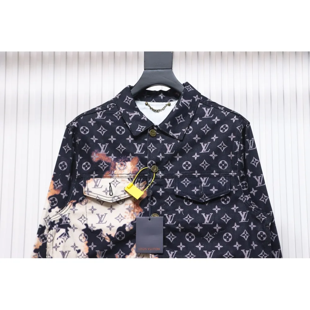 EM Sneakers Louis Vuitton LV Jacket Fire Cloud Mixed Dye Denim