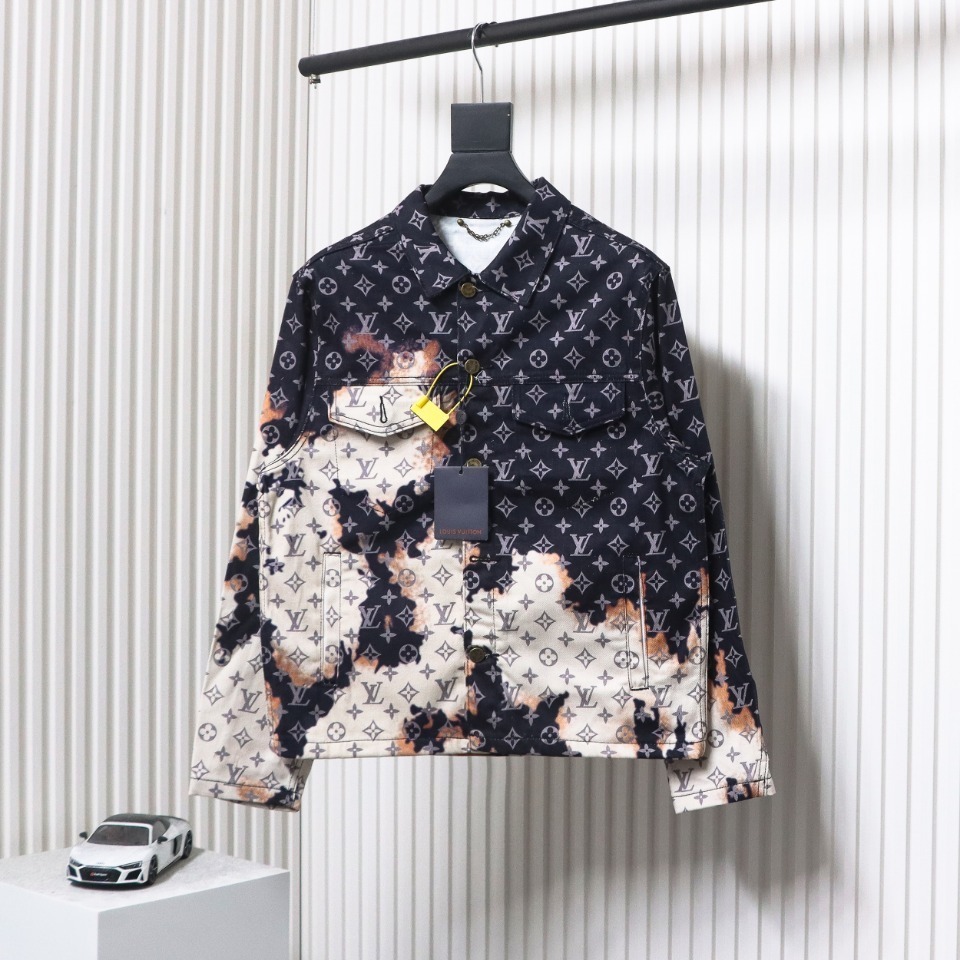 EM Sneakers Louis Vuitton LV Jacket Fire Cloud Mixed Dye Denim