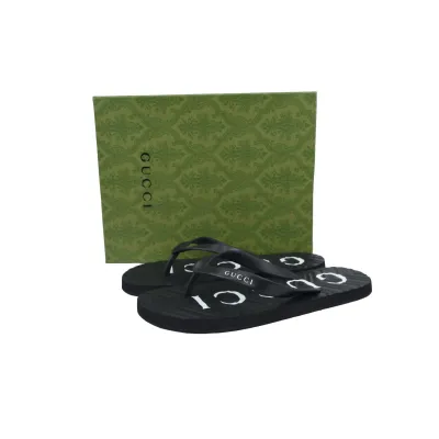 EM Sneakers Gucci Double G Logo Chevron Sandal Black 01