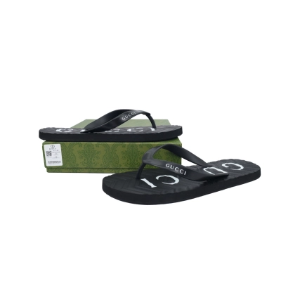 EM Sneakers Gucci Double G Logo Chevron Sandal Black 02