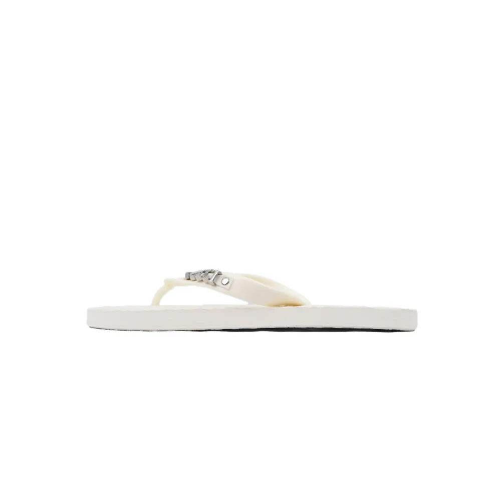EM Sneakers Gucci Double G Logo Chevron Sandal Metal Rice White