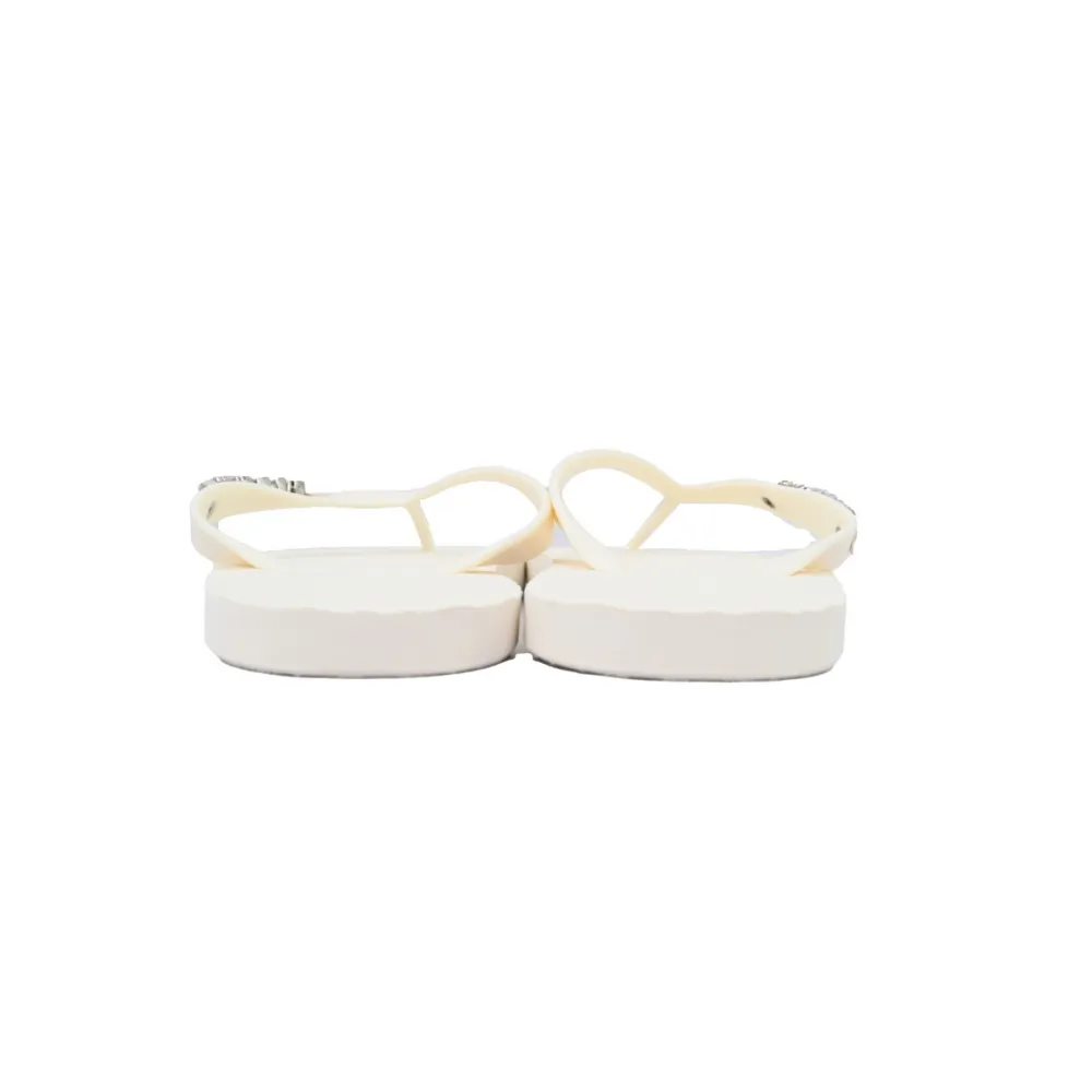EM Sneakers Gucci Double G Logo Chevron Sandal Metal Rice White