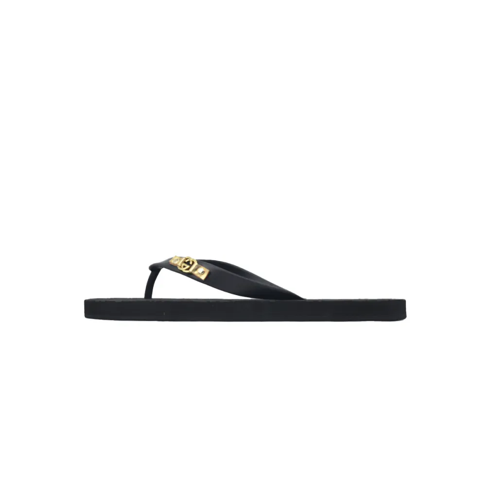 EM Sneakers Gucci Double G Logo Chevron Sandal Printed Black