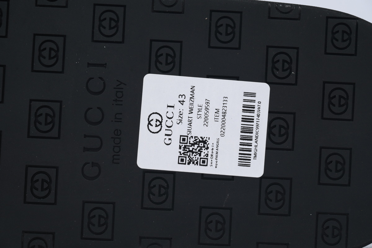 EM Sneakers Gucci Double G Logo Chevron Sandal Printed Black