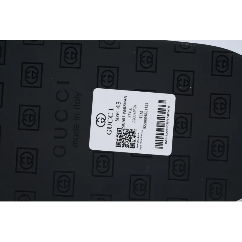 EM Sneakers Gucci Double G Logo Chevron Sandal Printed Black