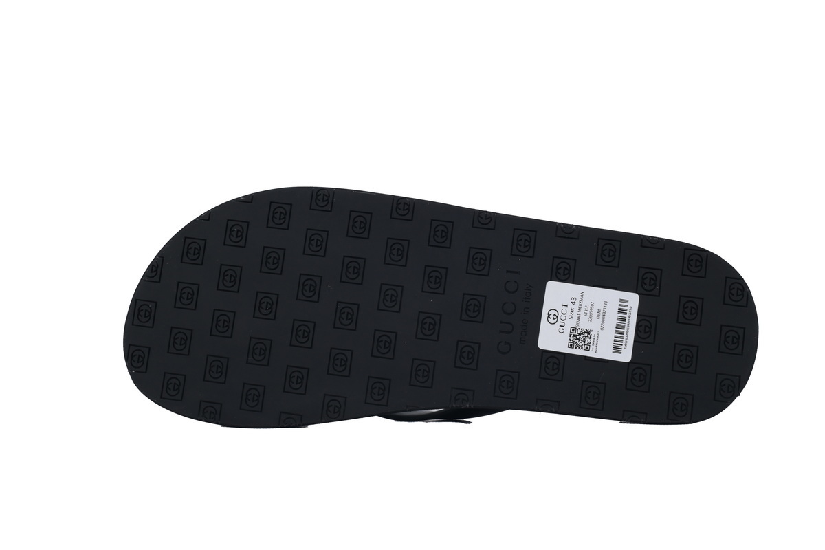 EM Sneakers Gucci Double G Logo Chevron Sandal Printed Black