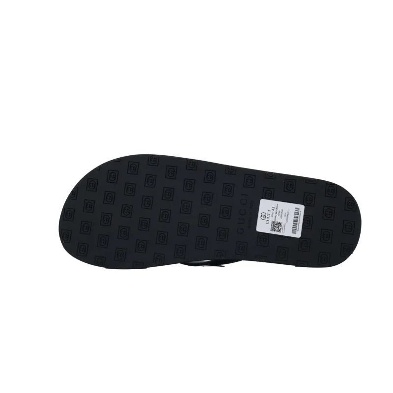 EM Sneakers Gucci Double G Logo Chevron Sandal Printed Black