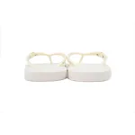 EM Sneakers Gucci Double G Logo Chevron Sandal Printed Rice White